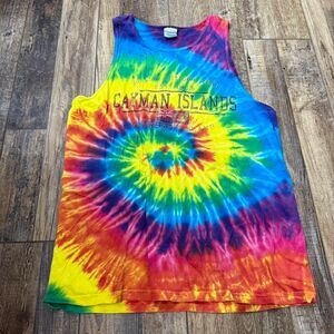 LOCAL BOUTIQUE Cayman Islands Tye Dye Tank Top Men's Unisex Women's One Sz Vest